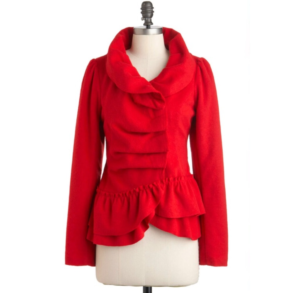 ModCloth Ryu Red Cayenne Zen Jacket S